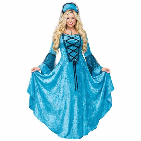 Dresses & Skirts - Ren Faire Queen Costume Blue Velvet Gown Dress Renaissance NEW IN PACKAGE